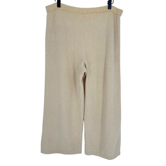 Vince Wool Blend Wide Leg Pants Cropped Oatmeal Beige Cozy Comfy Stretch… - Picture 6 of 13